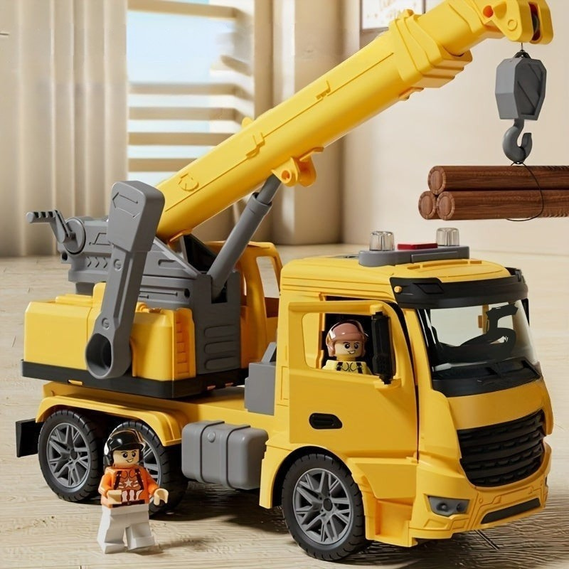 CranePro - Kran lastbil legetøj med realistiske lyde og bevægelig kranarm