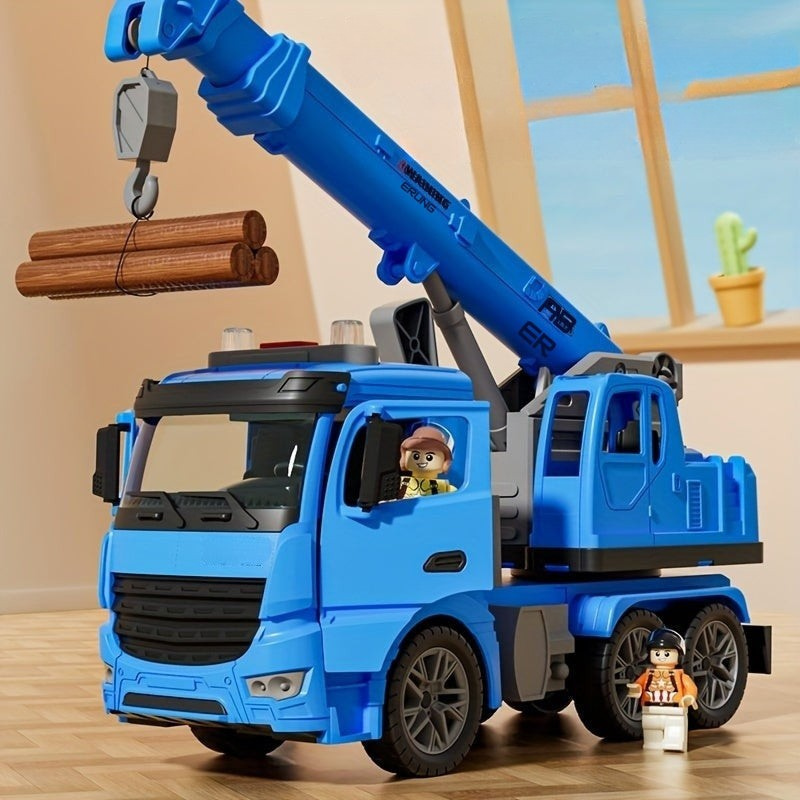 CranePro - Kran lastbil legetøj med realistiske lyde og bevægelig kranarm