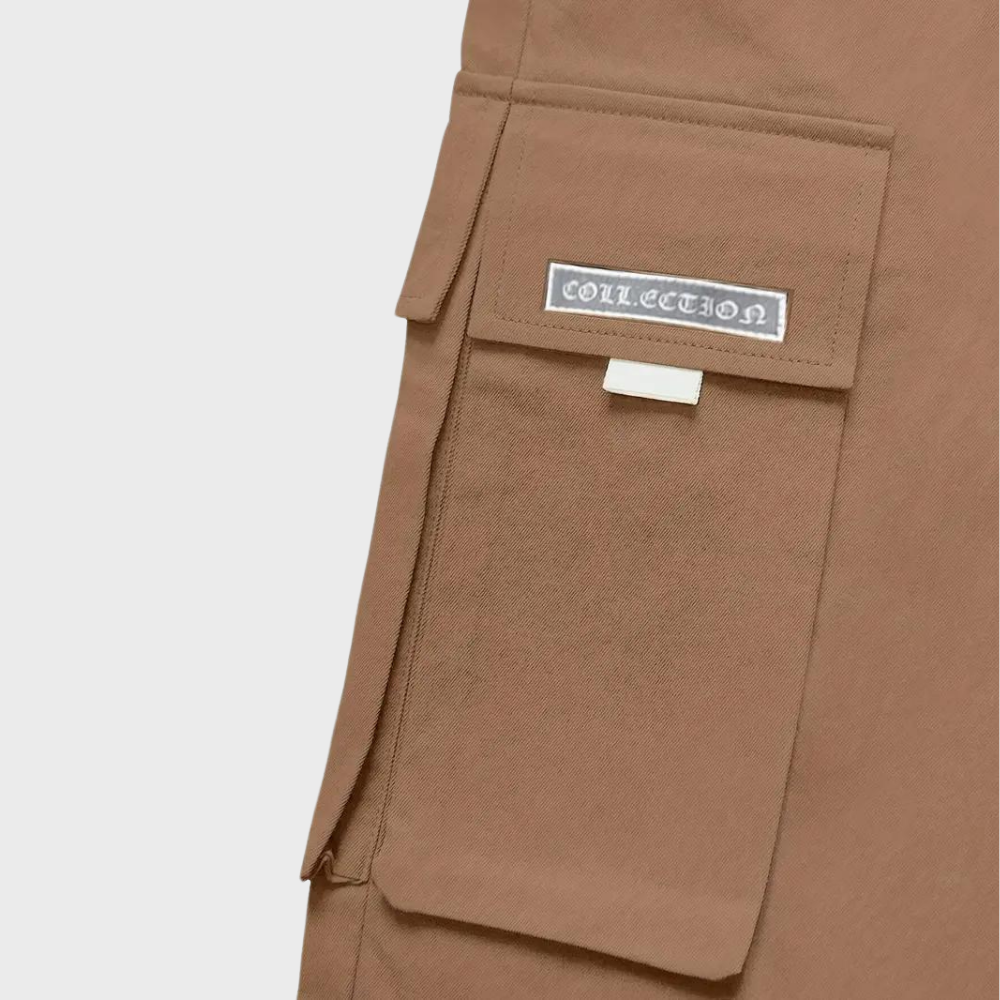 Adrean - Casual cargo bukser med løs pasform og justerbar snøre