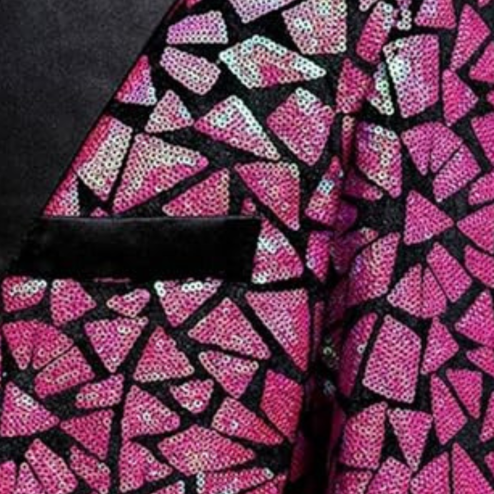 Adrian - Luxe Sequin Blazer med enkeltknapslukning Lund Butik