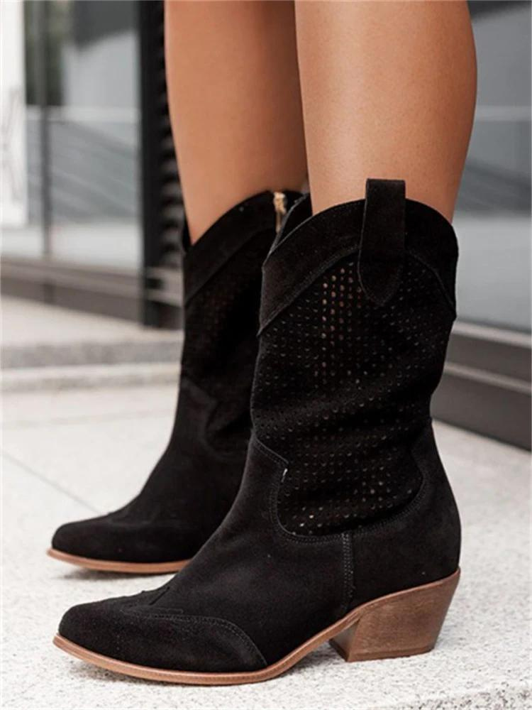 Lene - Behagelige støvler med cowboy-design