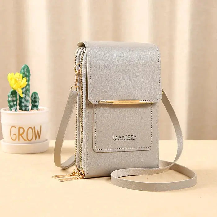 Lily - Kompakt pung crossbody taske med smart opbevaring-Apparel & Accessoiries-Lundbutik-Grå-Standard-Lund Butik