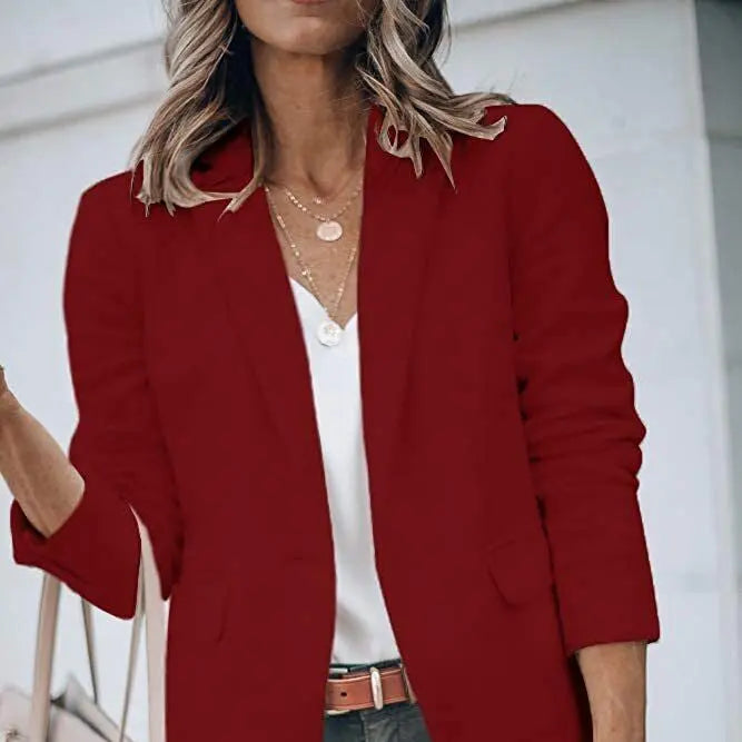 Emilie - Smal pasform blazer med reverskrave og langt ærme-Clothing-Lundbutik-Lund Butik