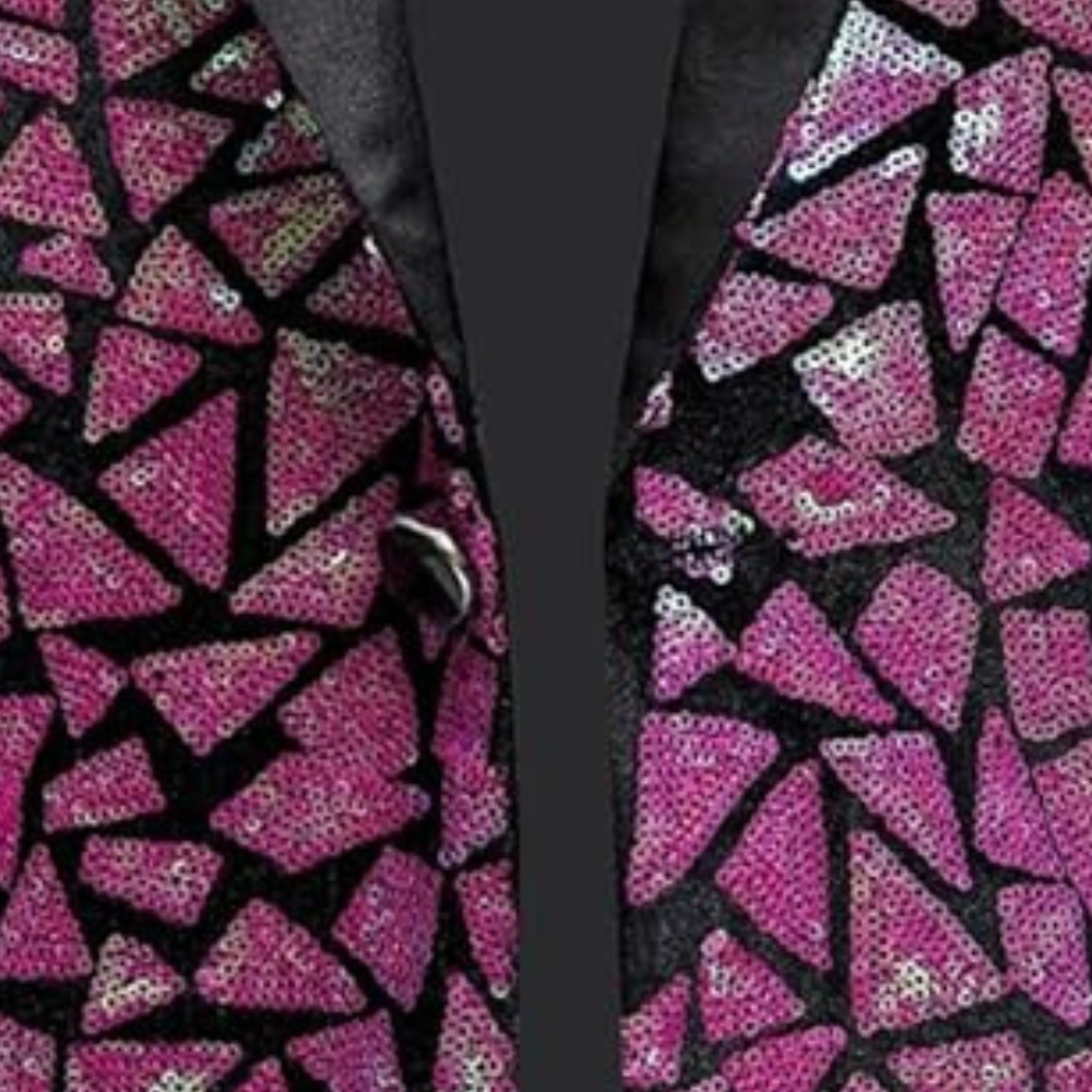 Adrian - Luxe Sequin Blazer med enkeltknapslukning Lund Butik