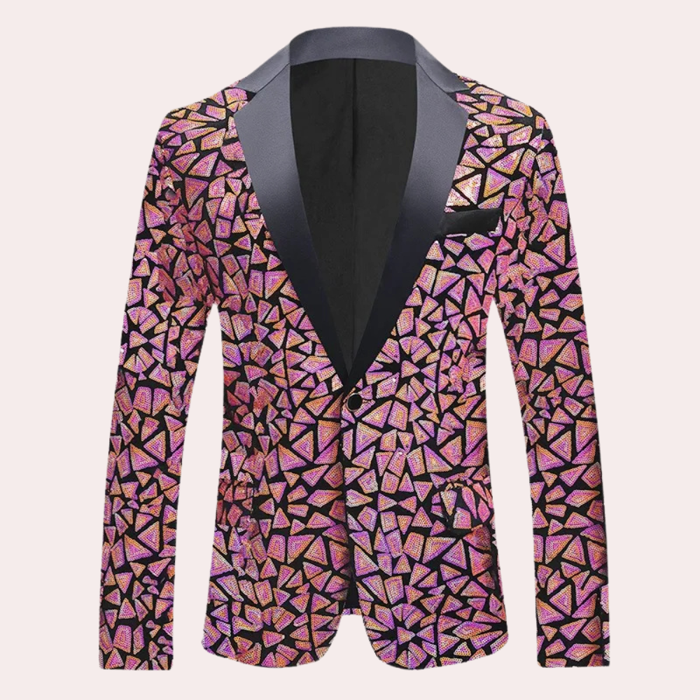 Adrian - Luxe Sequin Blazer med enkeltknapslukning Lund Butik