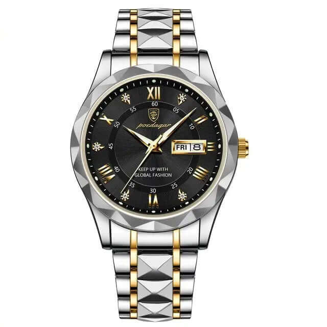 Hugo - Elegant ur med vandtæt display og tidløs stil-Watches-Lundbutik-Sølv sort-Lund Butik