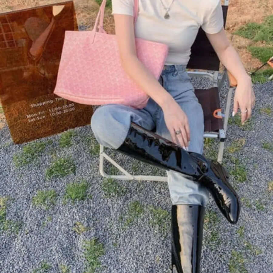 Camila – Rummelig Dame Tote Håndtaske med Indvendige Lommer-Handbags-Lundbutik-Lyserød-Standard-Lund Butik