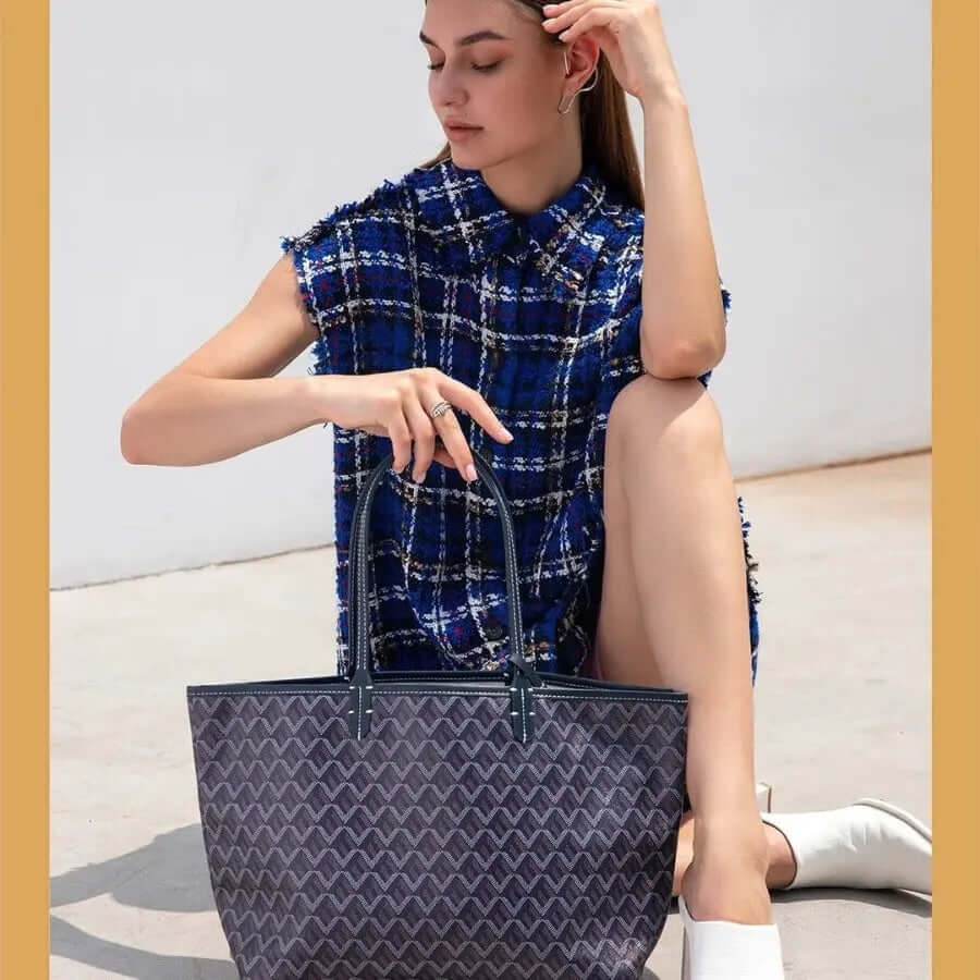 Camila – Rummelig Dame Tote Håndtaske med Indvendige Lommer-Handbags-Lundbutik-Lund Butik