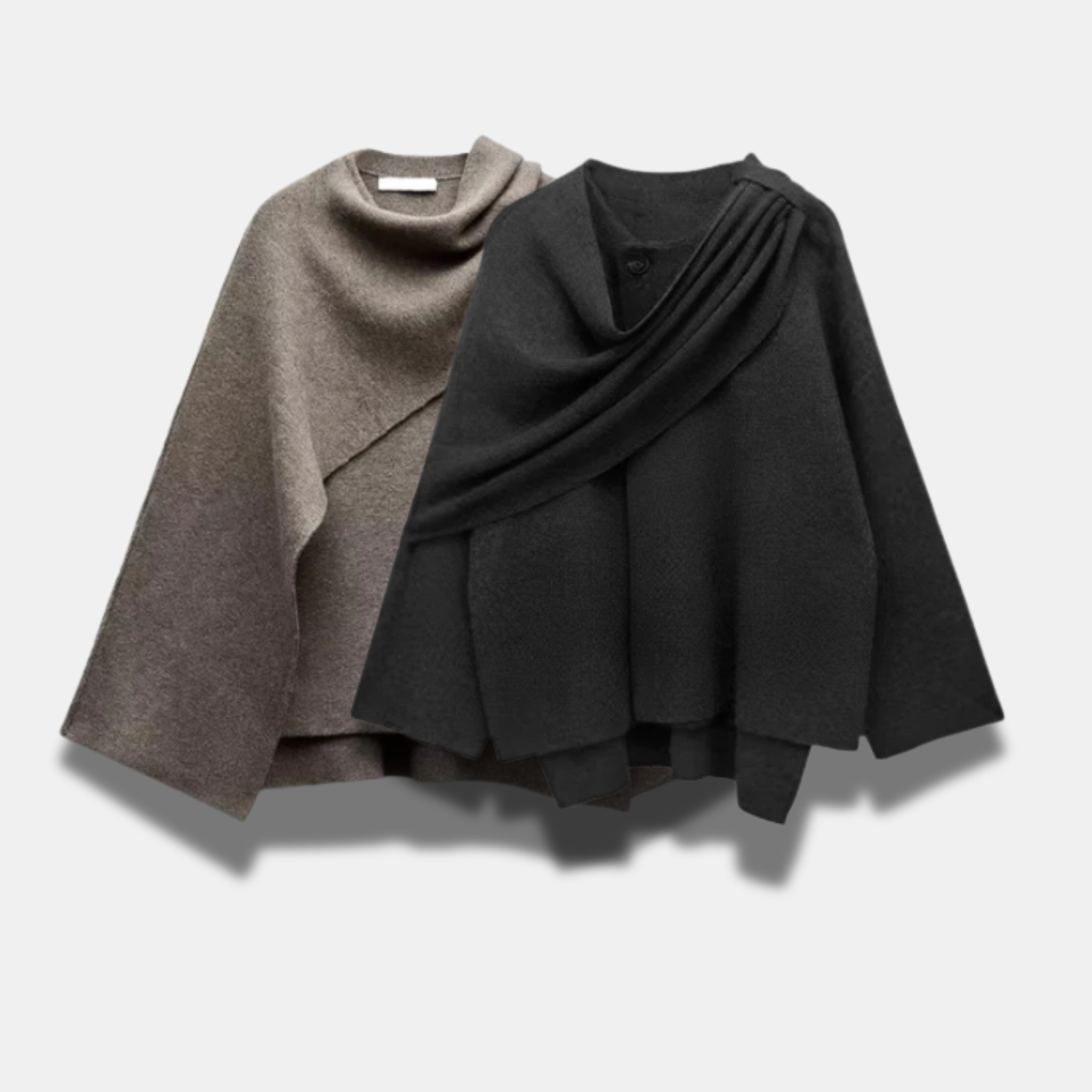 Emilia - Casual cropped strikfrakke med tørklædekrave Lundbutik