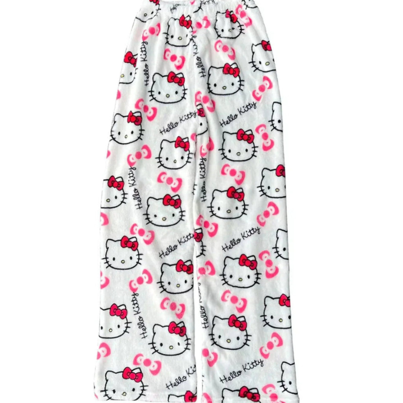 Alma – Løs pasform pyjamas med Legesygt design med kattetryk Lundbutik