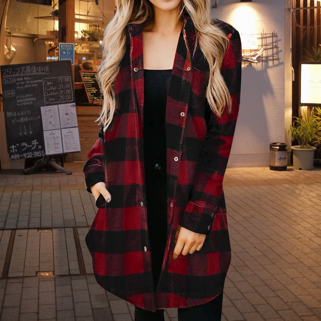 Amelia - Trendy lang skjorte med lomme Lundbutik