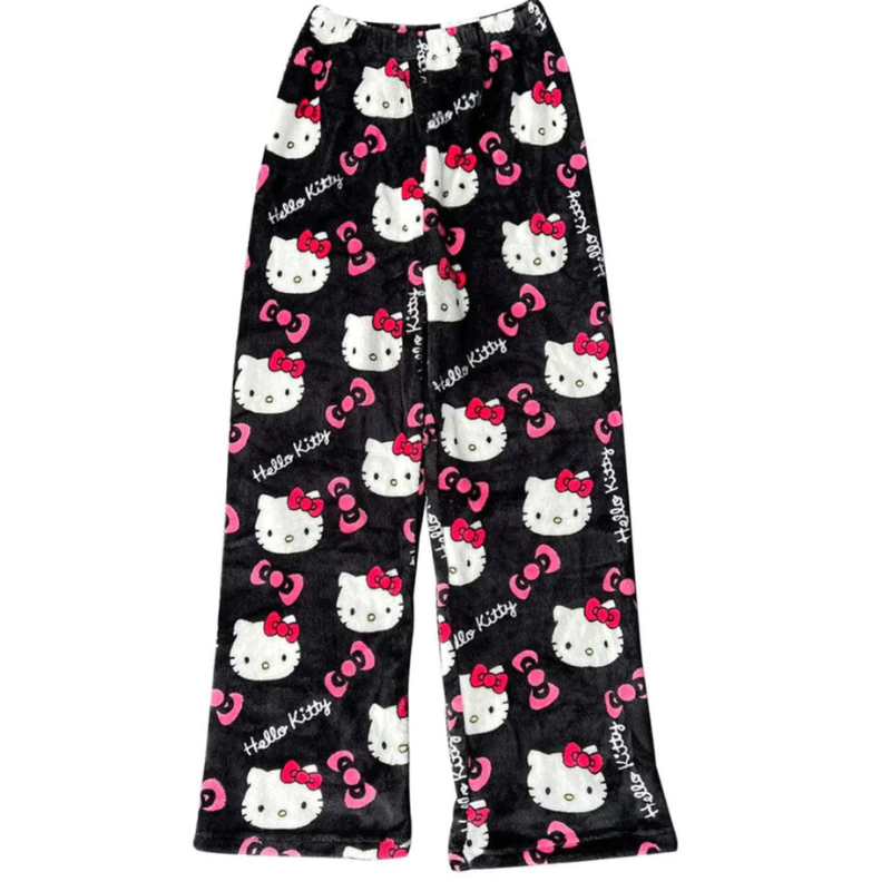 Alma – Løs pasform pyjamas med Legesygt design med kattetryk Lundbutik
