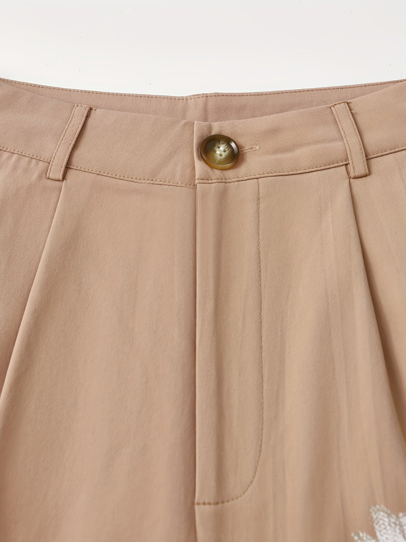 Liana – Blomstermønster 3-delt sæt med langærmet trenchcoat bukser og bandeau-top Lundbutik