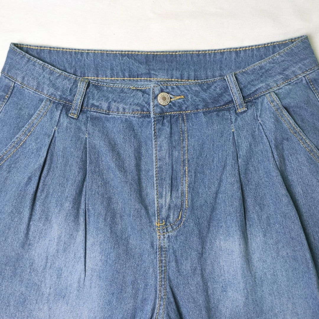 Alexandra - Jeans med afslappet pasform med lomme Lundbutik