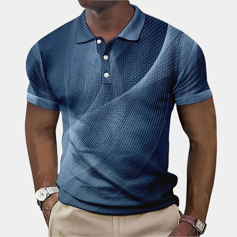 Henry - Casual Smal pasform skjorte med kort ærme og knapper Lundbutik