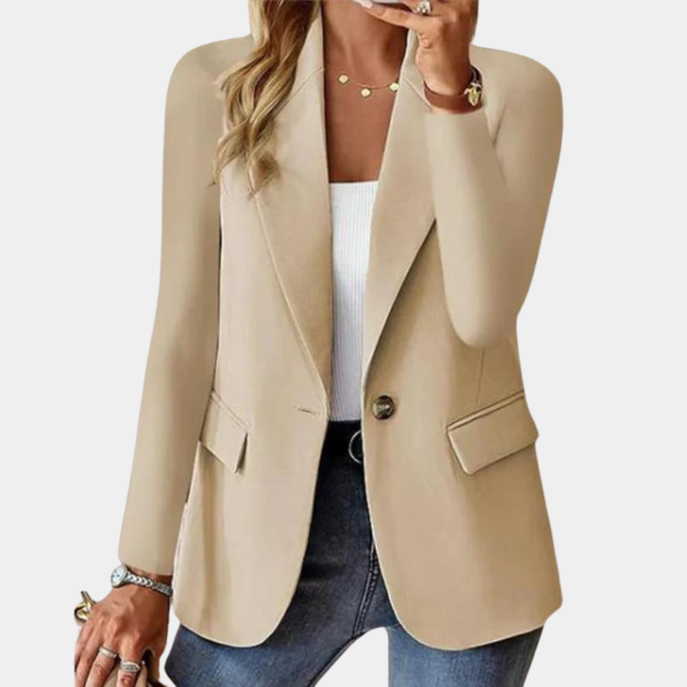 Alice – Elegant skræddersyet blazer med lange ærmer Lund Butik