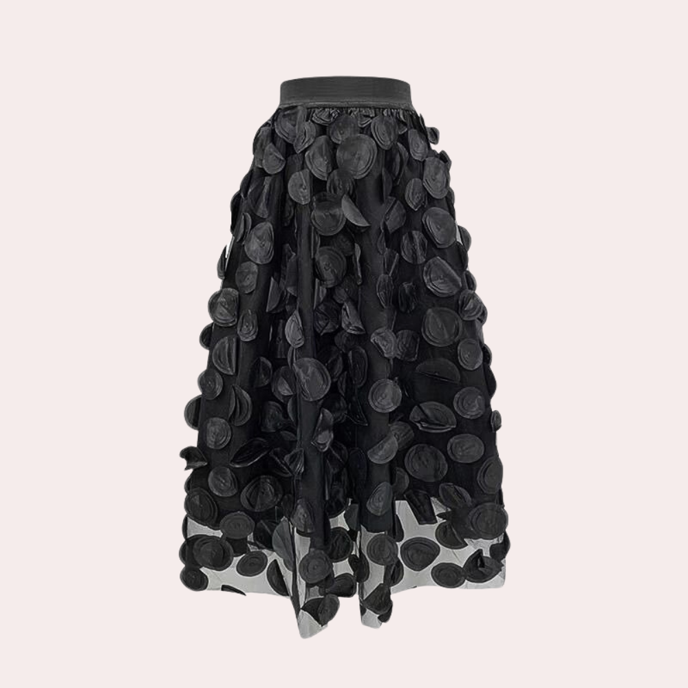 Tanja - Casual højtaljede tylnederdele med polkaprikker Lundbutik