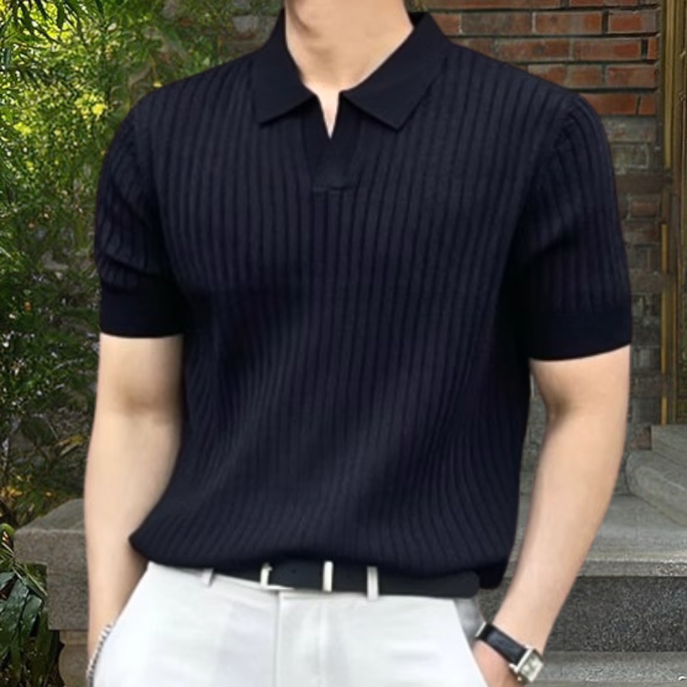 Arthur - Komfortabel slank pasform poloshirt med kort ærme Lundbutik