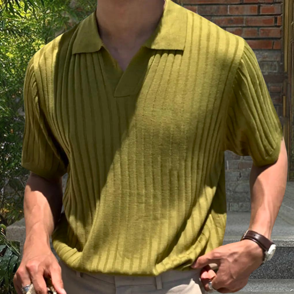 Arthur - Komfortabel slank pasform poloshirt med kort ærme Lundbutik