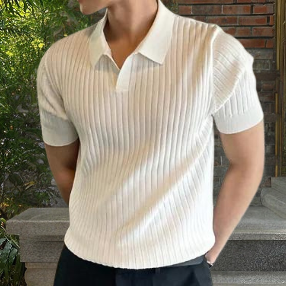 Arthur - Komfortabel slank pasform poloshirt med kort ærme Lundbutik