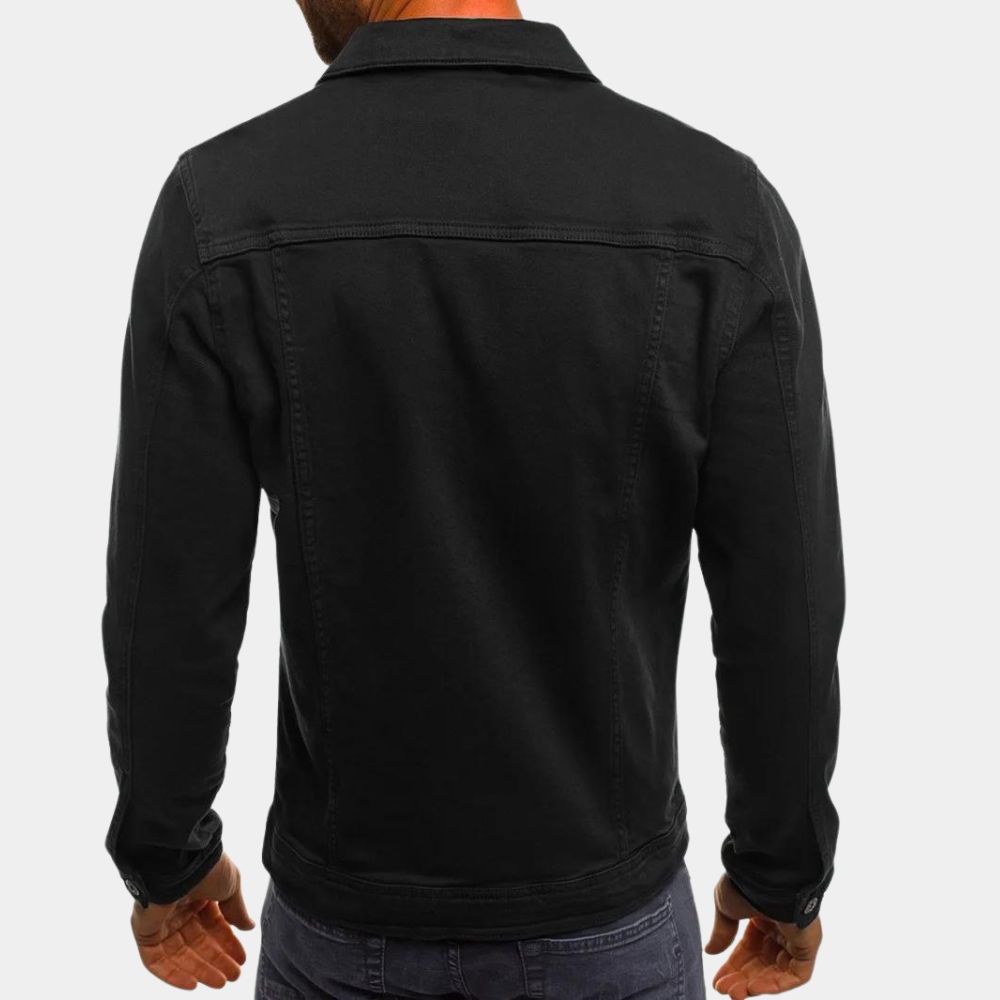 Aksel - Casual slank pasform jakke med langt ærme og knapper Lundbutik