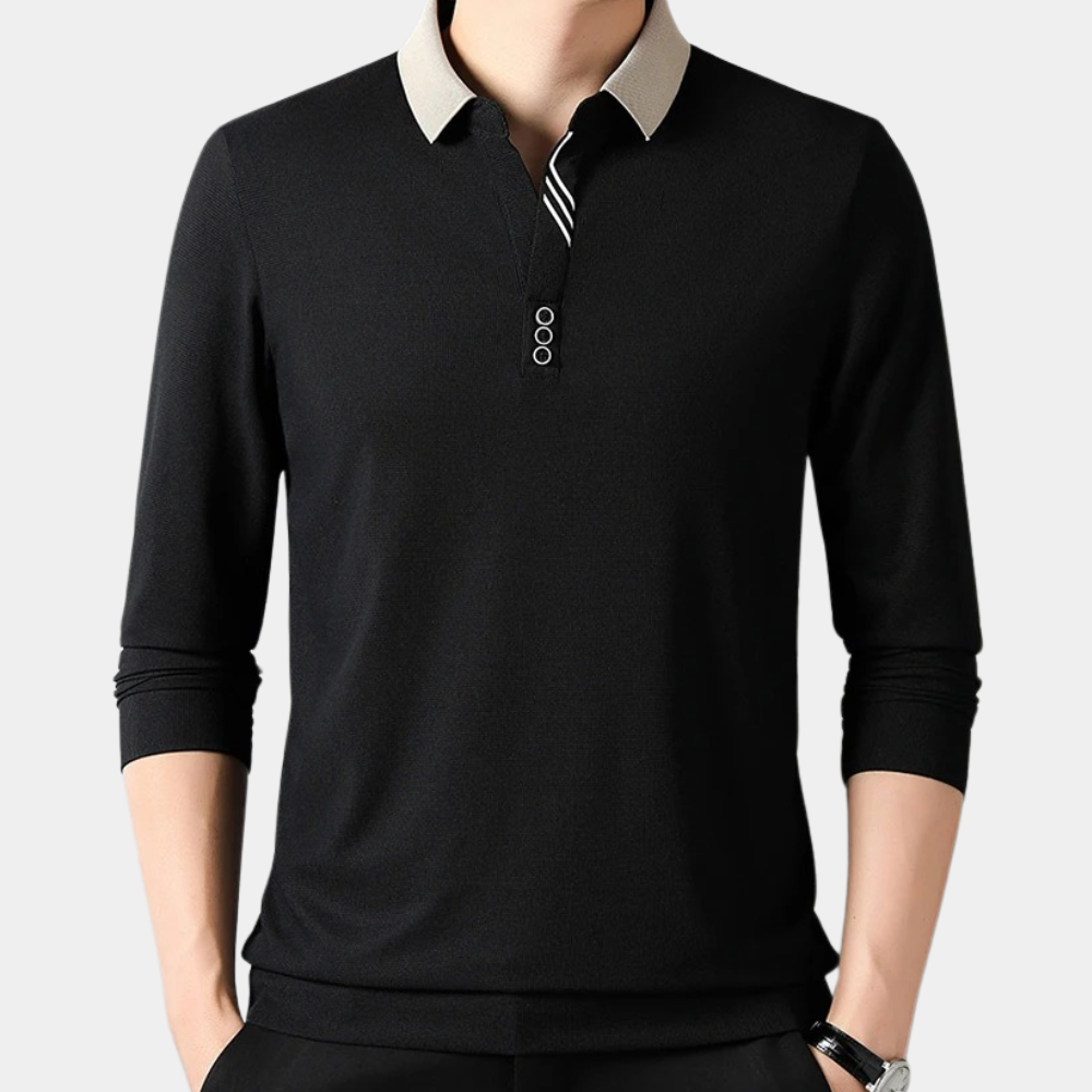 Adrean - Komfortabel slim fit skjorte med lange ærmer Lundbutik