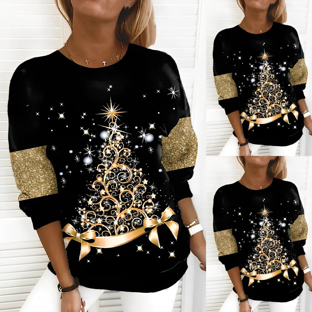 Emilie - Snefnug sweatshirt med rund hals og langt ærme-Clothing-Lundbutik-Lund Butik