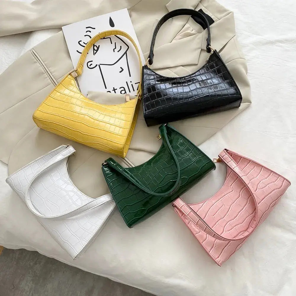 Blanca - Slidstærk generøs opbevaring Retro skuldertaske med lynlås-Apparel & Accessoiries-Lundbutik-Lund Butik