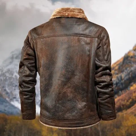 Carl - Varm langærmet jakke med knapper og lommer-Jackets-Lundbutik-Lund Butik