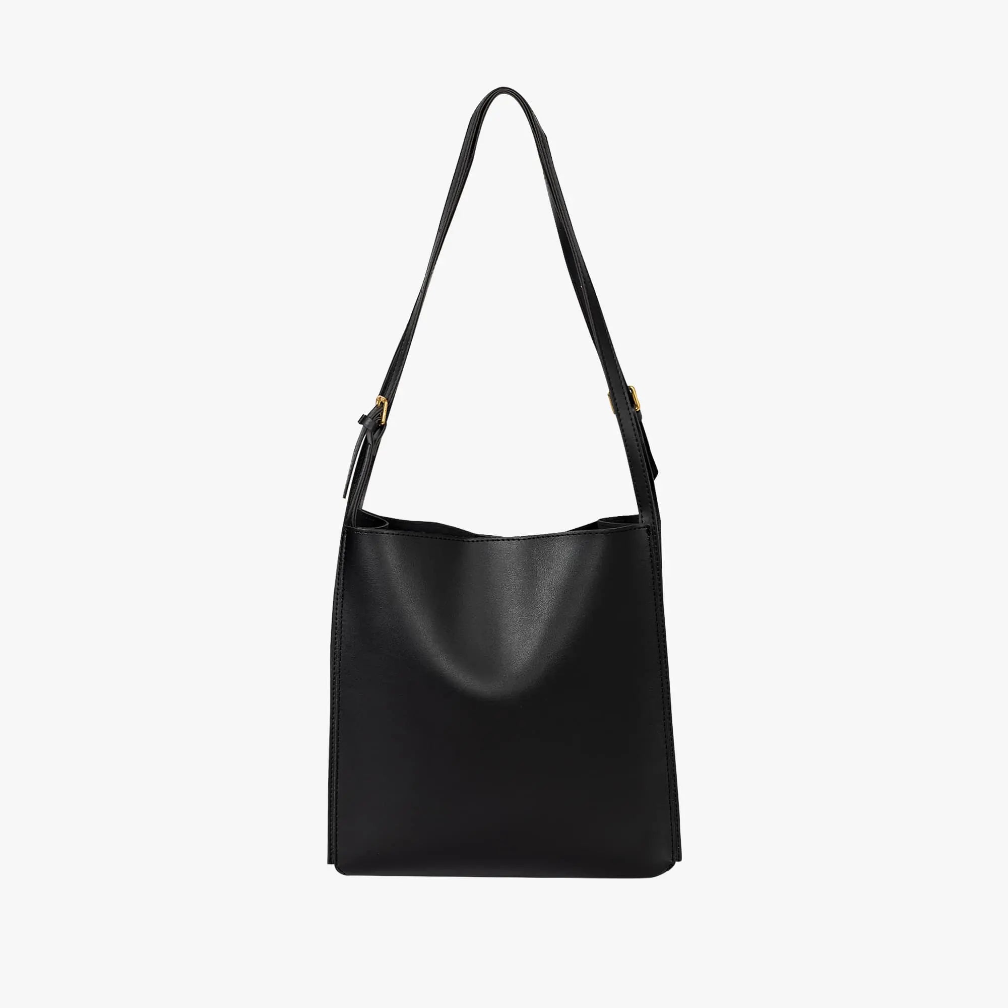 Hallie - Rummelig vegansk skuldertaske med justerbare stropper-Apparel & Accessoiries-Lundbutik-Sort-Standard-Lund Butik