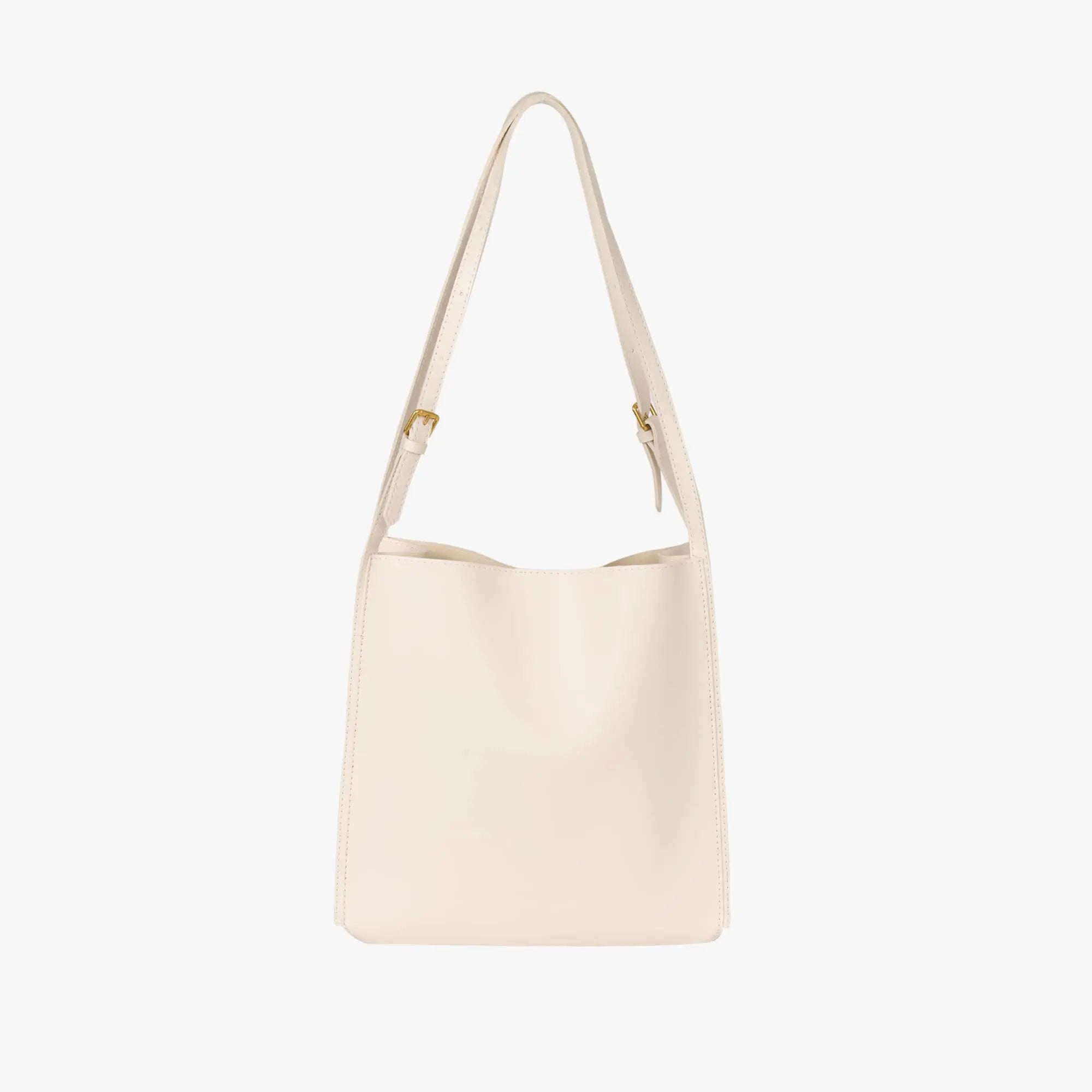 Hallie - Rummelig vegansk skuldertaske med justerbare stropper-Apparel & Accessoiries-Lundbutik-Hvid-Standard-Lund Butik