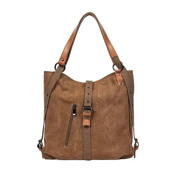 Imani - Stilfuld stor taske med transformerbare stropper-Apparel & Accessoiries-Lundbutik-Brun-Standard-Lund Butik