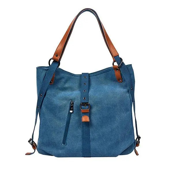 Imani - Stilfuld stor taske med transformerbare stropper-Apparel & Accessoiries-Lundbutik-Blå-Standard-Lund Butik