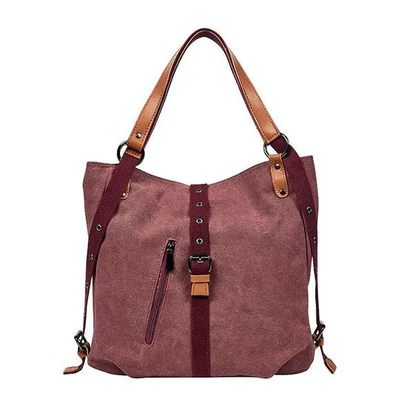 Imani - Stilfuld stor taske med transformerbare stropper-Apparel & Accessoiries-Lundbutik-Rød-Standard-Lund Butik