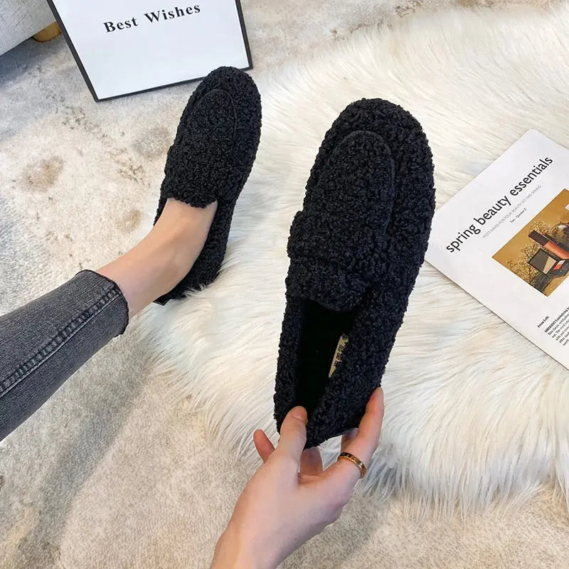 Anselm - Luksus med pelsfor Flade sko til ultimativ komfort-Shoes-Lundbutik-Sort-35-Lund Butik