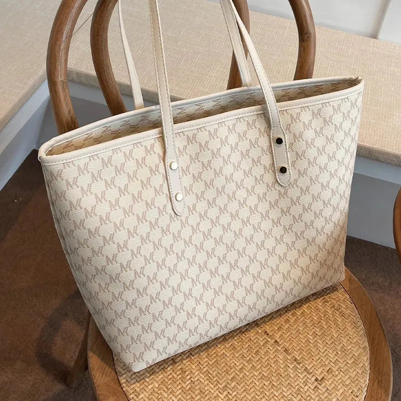 Ava - Sofistikeret design med flere rum for nemheds skyld-Handbags-Lundbutik-Beige-Standard-Lund Butik