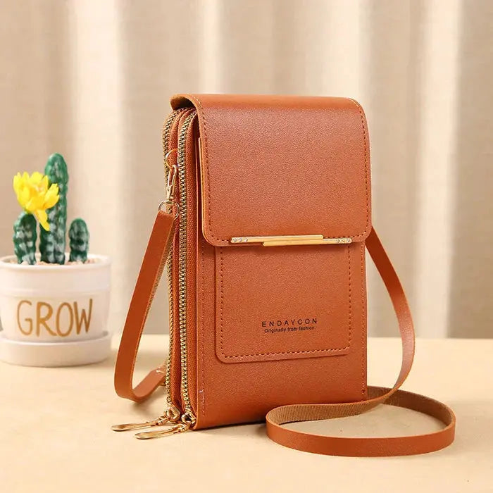 Lily - Kompakt pung crossbody taske med smart opbevaring-Apparel & Accessoiries-Lundbutik-Brun-Standard-Lund Butik