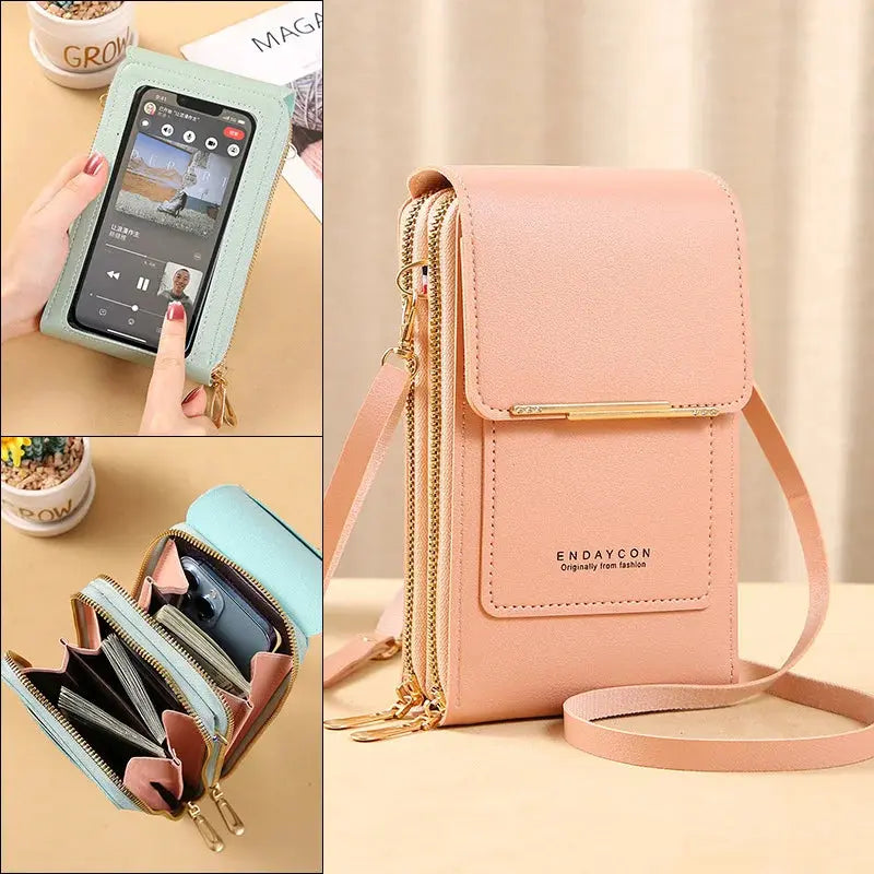 Lily - Kompakt pung crossbody taske med smart opbevaring-Apparel & Accessoiries-Lundbutik-Lyserød-Standard-Lund Butik