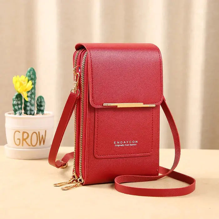 Lily - Kompakt pung crossbody taske med smart opbevaring-Apparel & Accessoiries-Lundbutik-Rød-Standard-Lund Butik