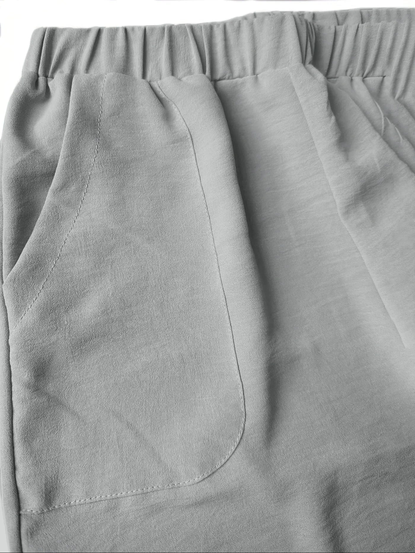 Bella - Afslappet elastik i taljen Bukser med brede ben og lommer-Pants-Lundbutik-Lund Butik