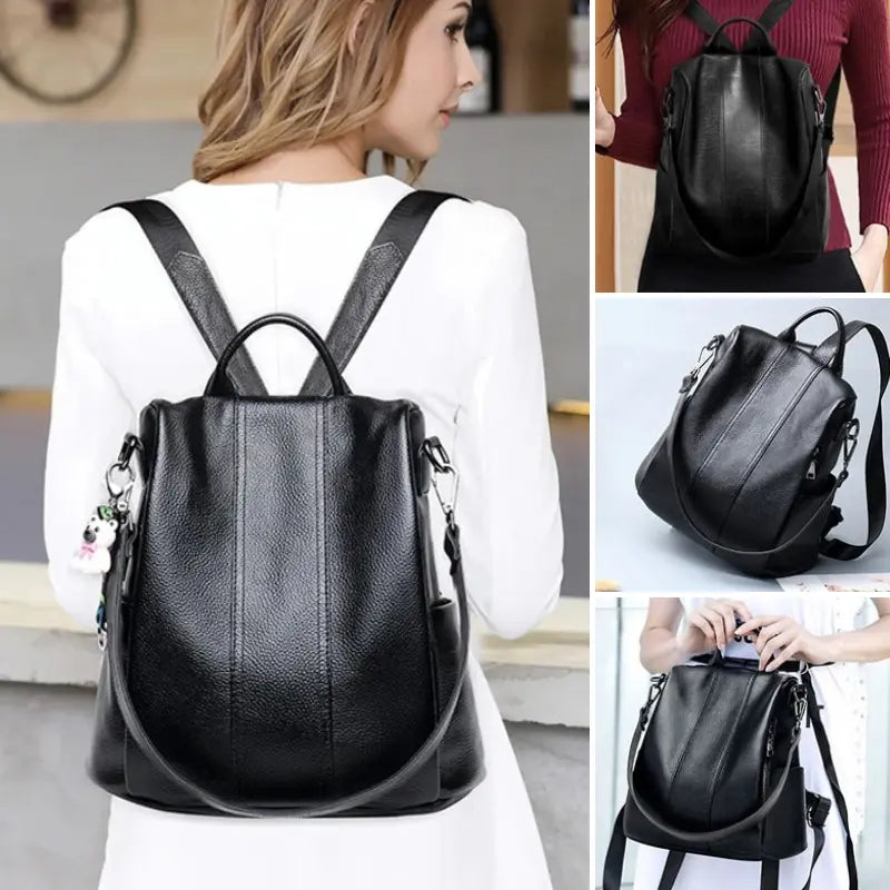 Emma - Elegant tyverisikret rygsæk med justerbare stropper-Apparel & Accessoiries-Lundbutik-Sort-Standard-Lund Butik