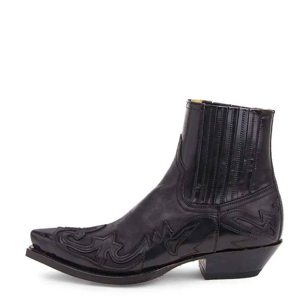 Wyatt - Premium Unisex broderede western cowboystøvler-Shoes-Lundbutik-Sort-35-Lund Butik