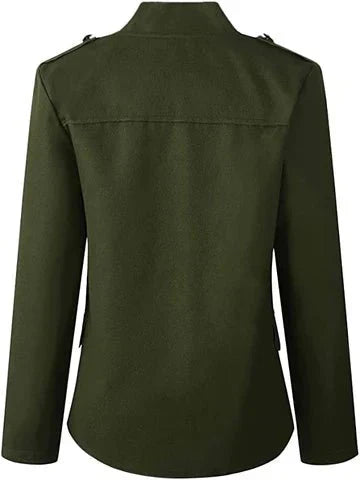 Samira - Komfortabel langærmet blazer med lommer og knapper Lundbutik