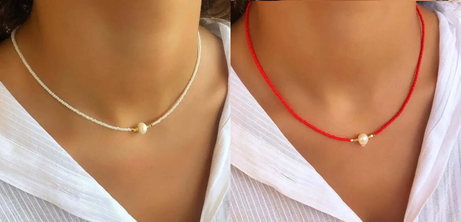 LuxePearl - Elegant halskæde med central perle for tidløs sofistikering og stil-Jewellery-Lundbutik-Lund Butik