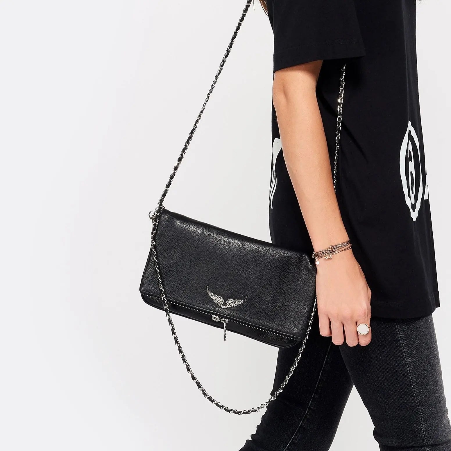 Selina - Luksus Kobling taskermed lynlås og justerbar rem-Apparel & Accessoiries-Lundbutik-Lund Butik
